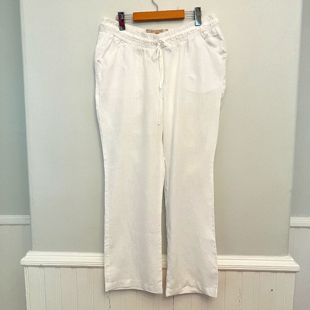 Bella Dahl White Drawstring Pants
